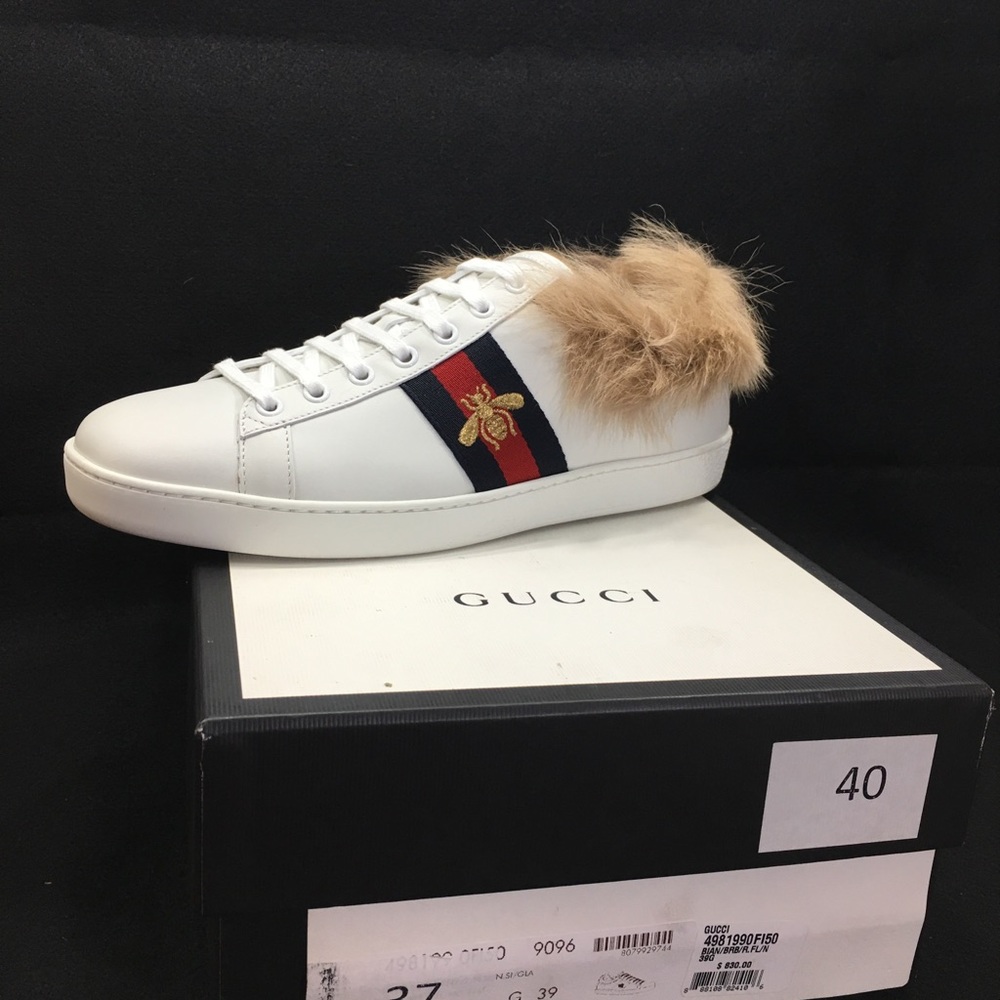 Gucci new Ace Fur-lined Sneakers